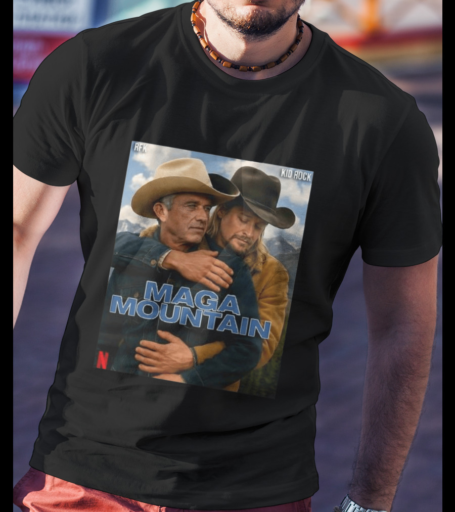 RFK Kid Rock Maga Mountain Netflix Parody Cowboy T-Shirt