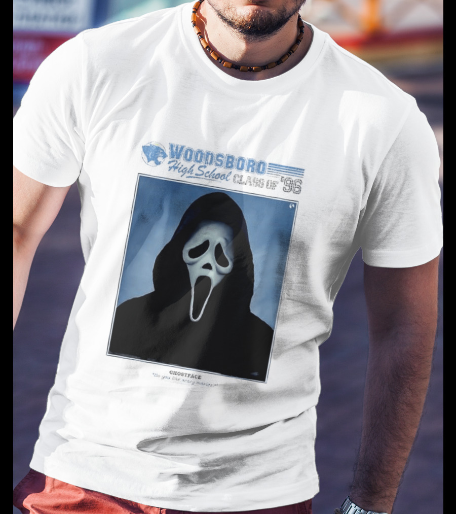 Ghostface Woodsboro High School Class Of '96 Yearbook Do You Like Scary Movies T-Shirt