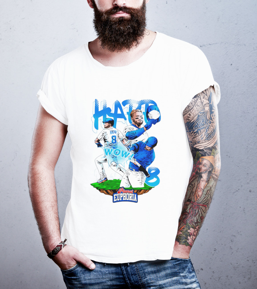 Planet Euphoria Ian Happ WOW 8 Chicago Cubs T-Shirt