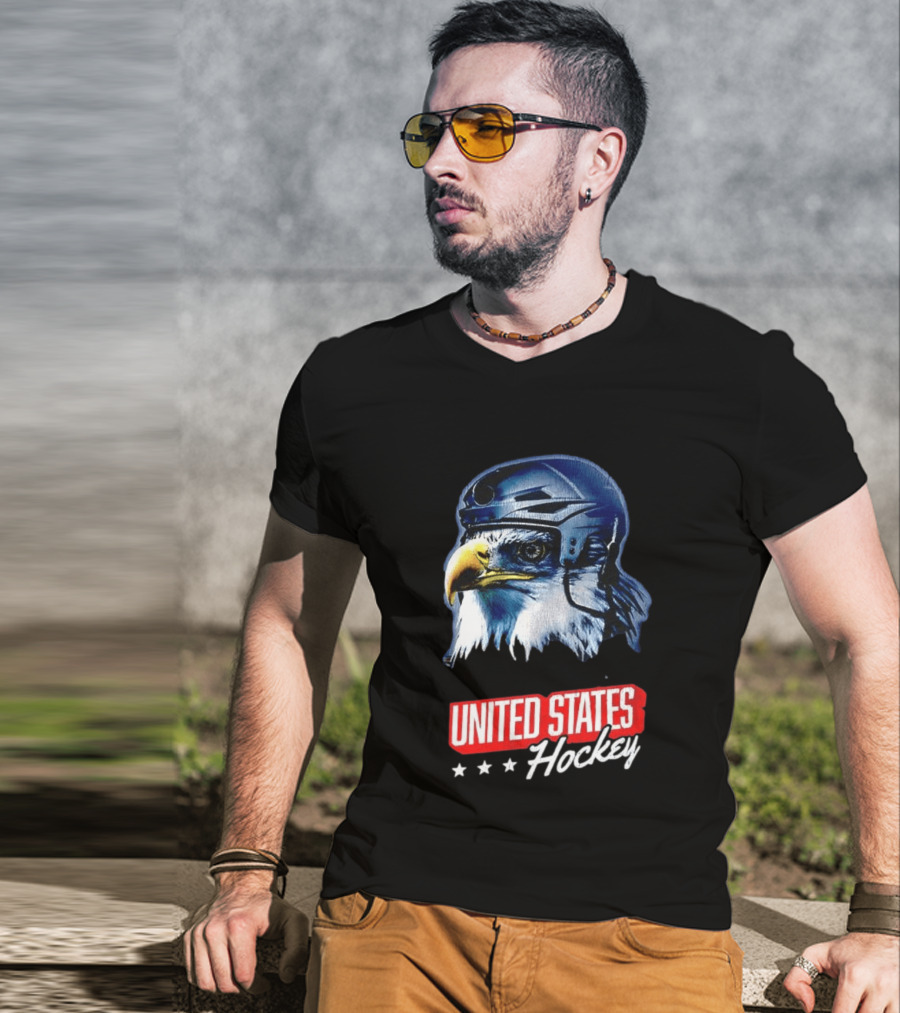 United States Hockey Eagle Milano Cortina 2026 Winter Olympics T-Shirt