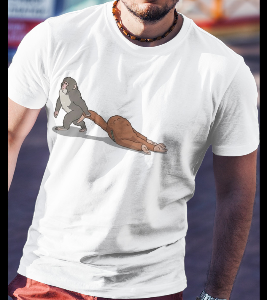 Punch The Monkey Dragging Full Body Costume T-Shirt