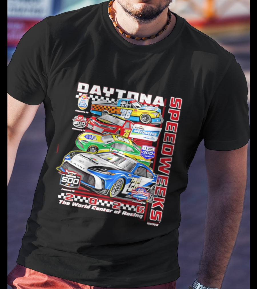 2026 Daytona 500 Speedweeks The World Center Of Racing Champion Cars Racing T-Shirt
