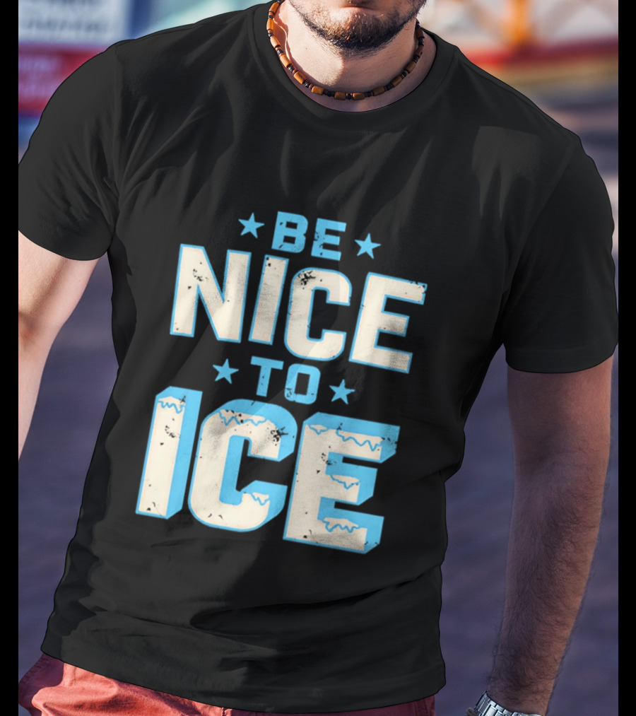 Be Nice To Ice Snowflake Star T-Shirt