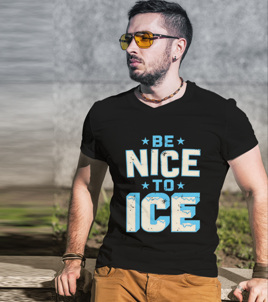 Be Nice To Ice Snowflake Star T-Shirt