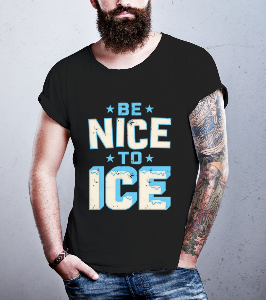 Be Nice To Ice Snowflake Star T-Shirt