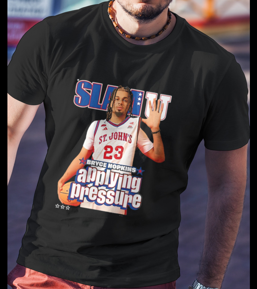 Bryce Hopkins St. John's Red Storm SlamU Applying Pressure Basketball Star T-Shirt