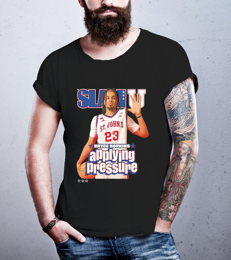 Bryce Hopkins St. John's Red Storm SlamU Applying Pressure Basketball Star T-Shirt