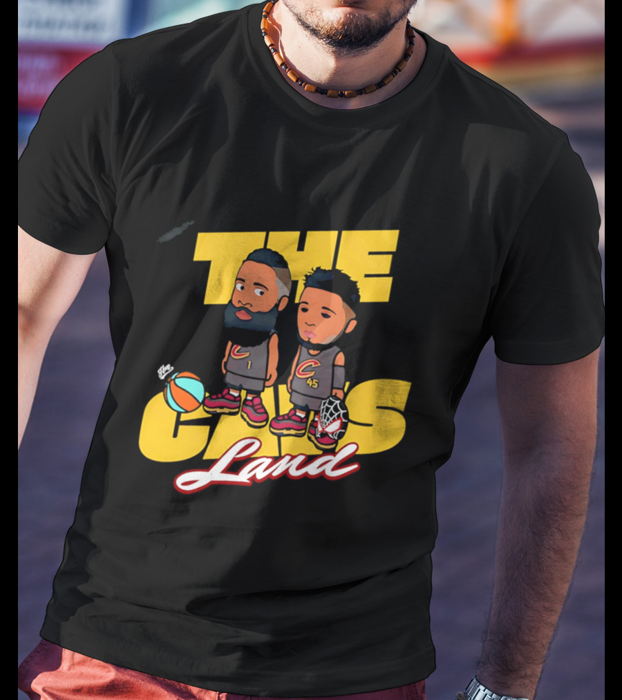 The Cavs Land Cleveland Cavaliers Cartoon Beard Spida T-Shirt