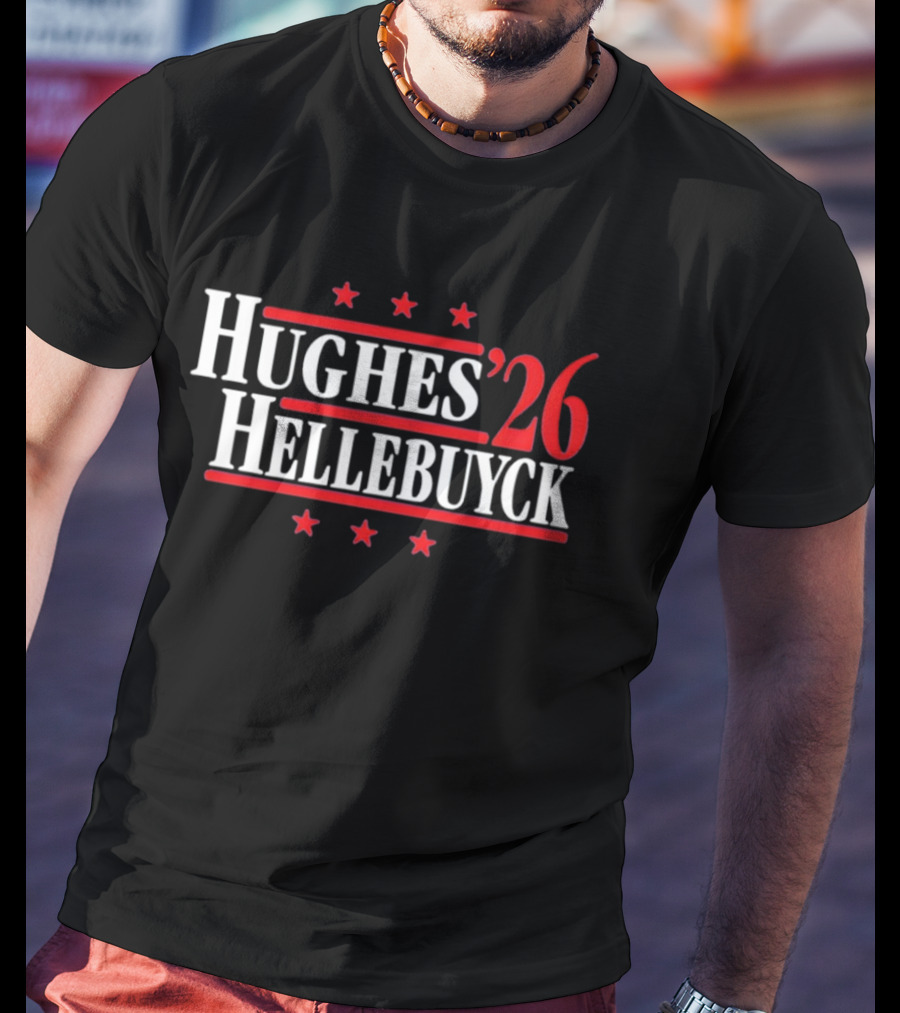 Hughes Hellebuyck '26 Team USA Stars T-Shirt