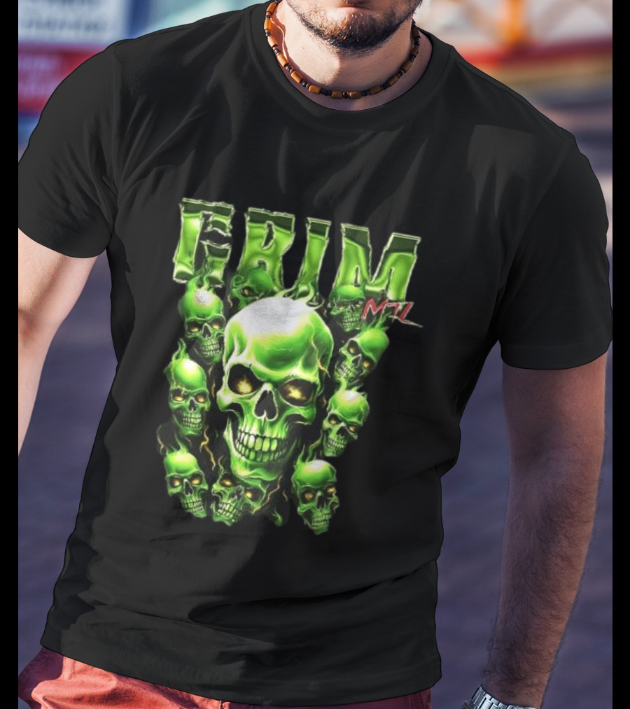 Grim MTL Green Skull Cluster Hommage To Juicy J T-Shirt
