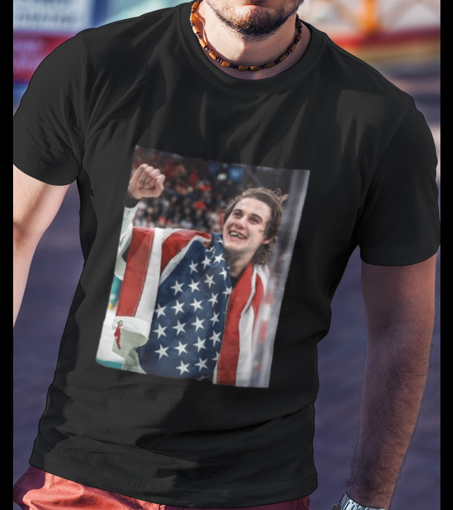 Jack Hughes USA Hockey Celebrates Gold Victory T-Shirt