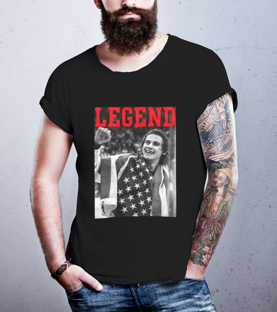 Jack Hughes USA Legend Olympic Gold Medal Hockey T-Shirt