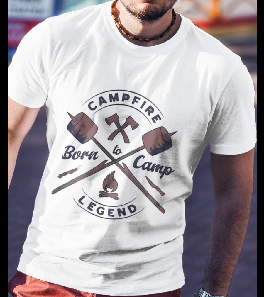 Born To Campfire Legend Family Vacation T-Shirt