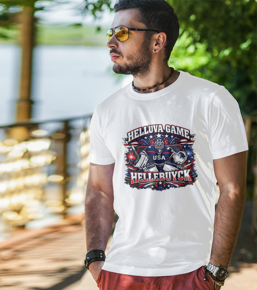 HelluVa Game Hellebuyck USA Ice Hockey World Champion T-Shirt