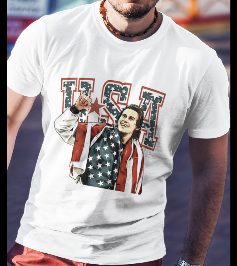 Jack Hughes USA Gold Victory 2026 Celebration T-Shirt