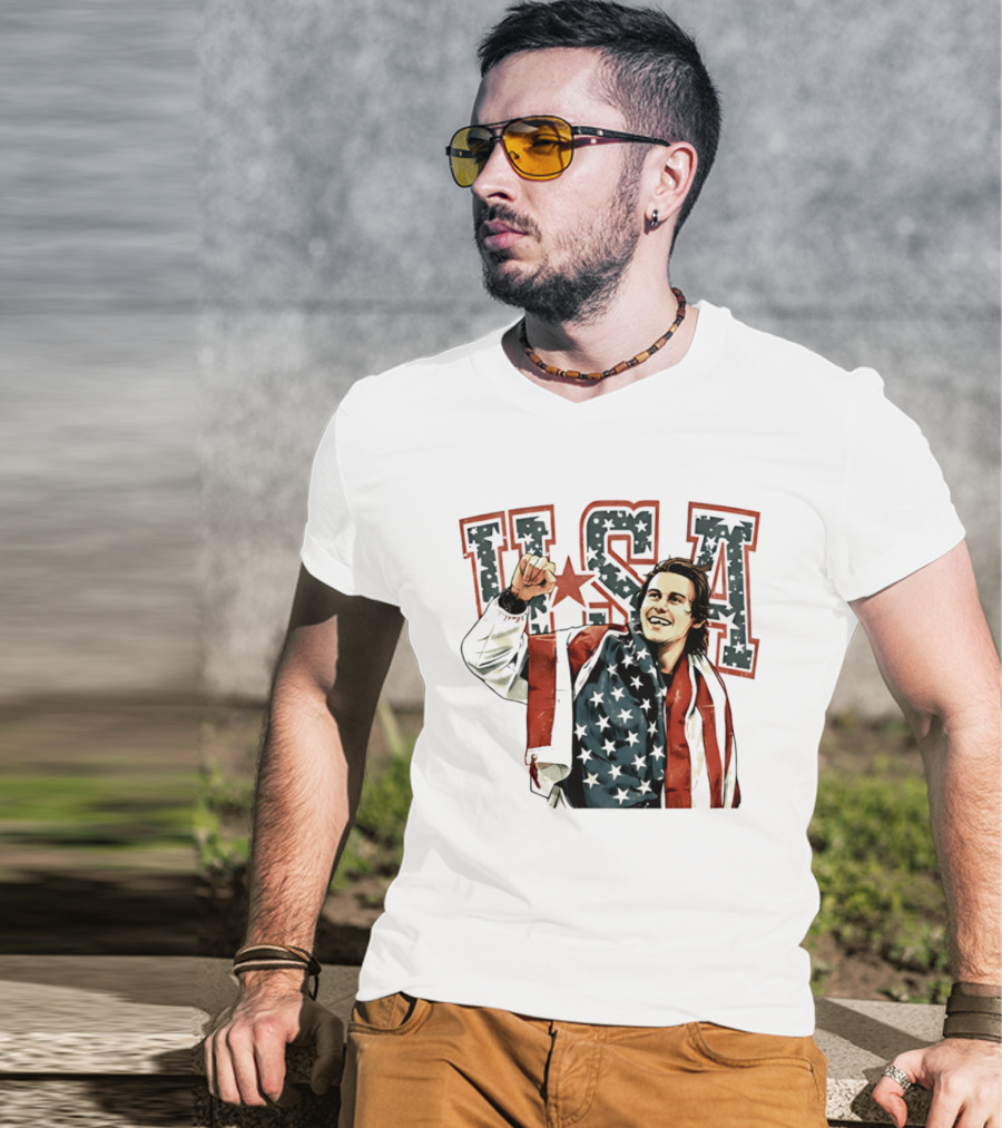 Jack Hughes USA Gold Victory 2026 Celebration T-Shirt
