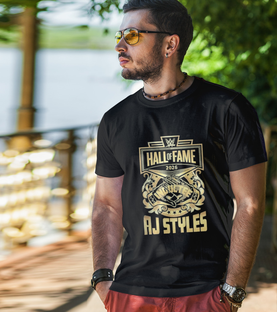 AJ Styles WWE Hall Of Fame 2026 Phenomenal Induction T-Shirt