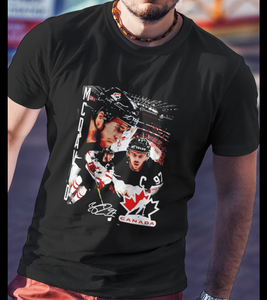 Connor McDavid Canada Hockey Maple Leaf C97 T-Shirt