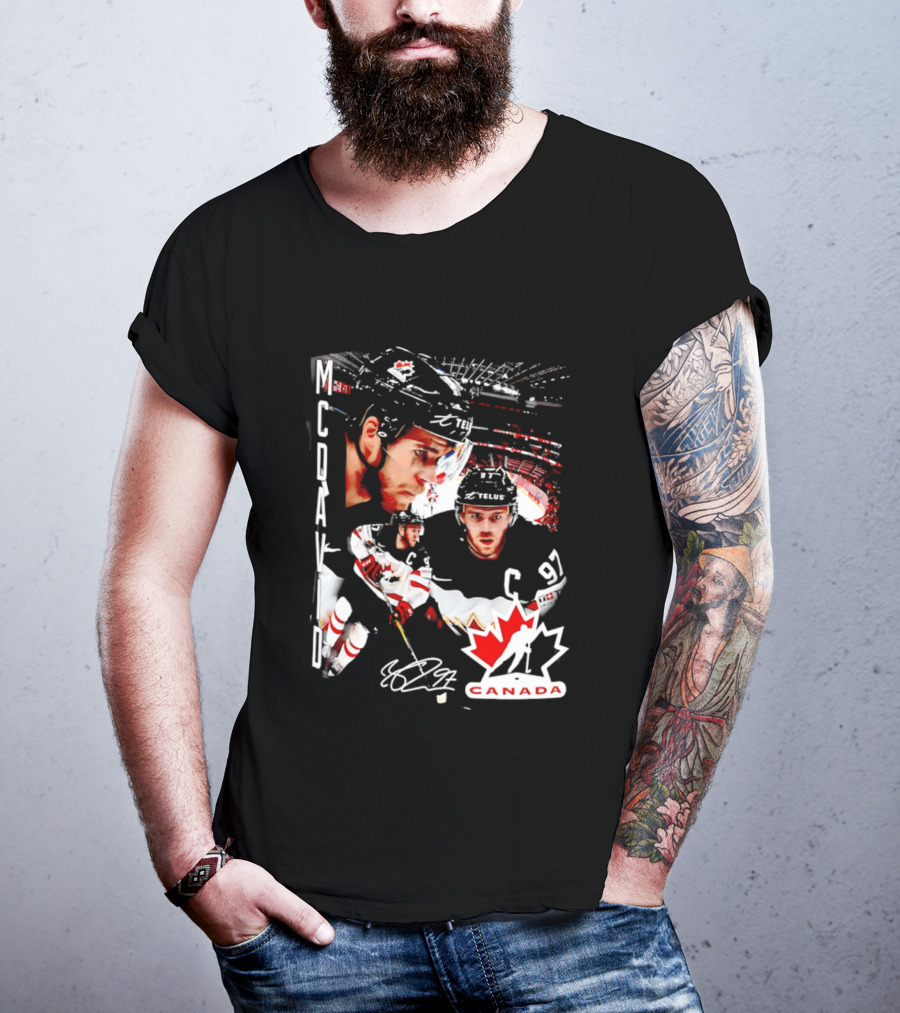 Connor McDavid Canada Hockey Maple Leaf C97 T-Shirt