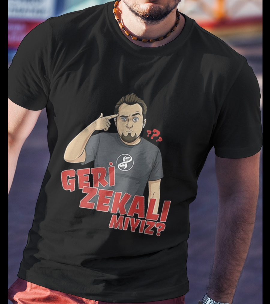 Geri Zekali Miyiz DNA Logo Question Mark T-Shirt