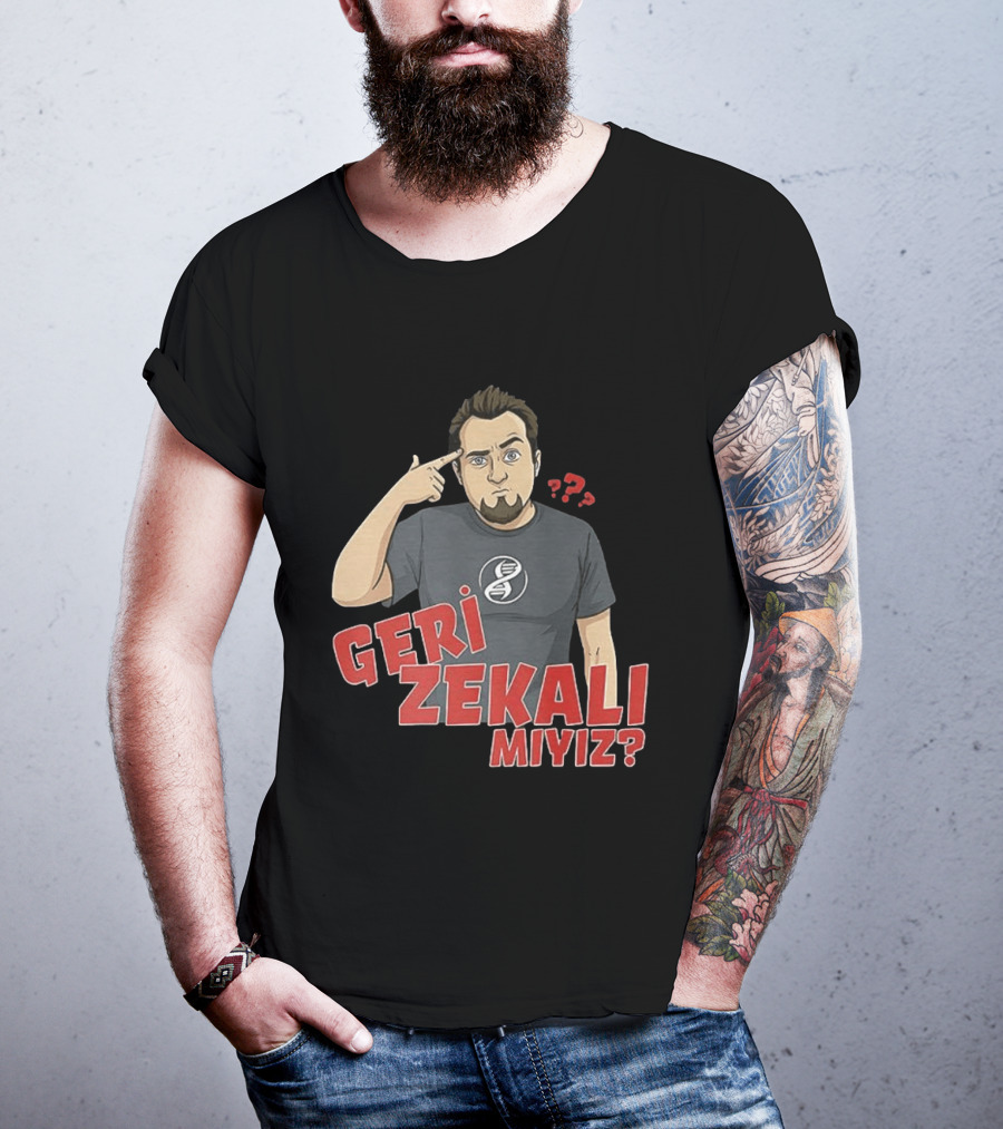 Geri Zekali Miyiz DNA Logo Question Mark T-Shirt