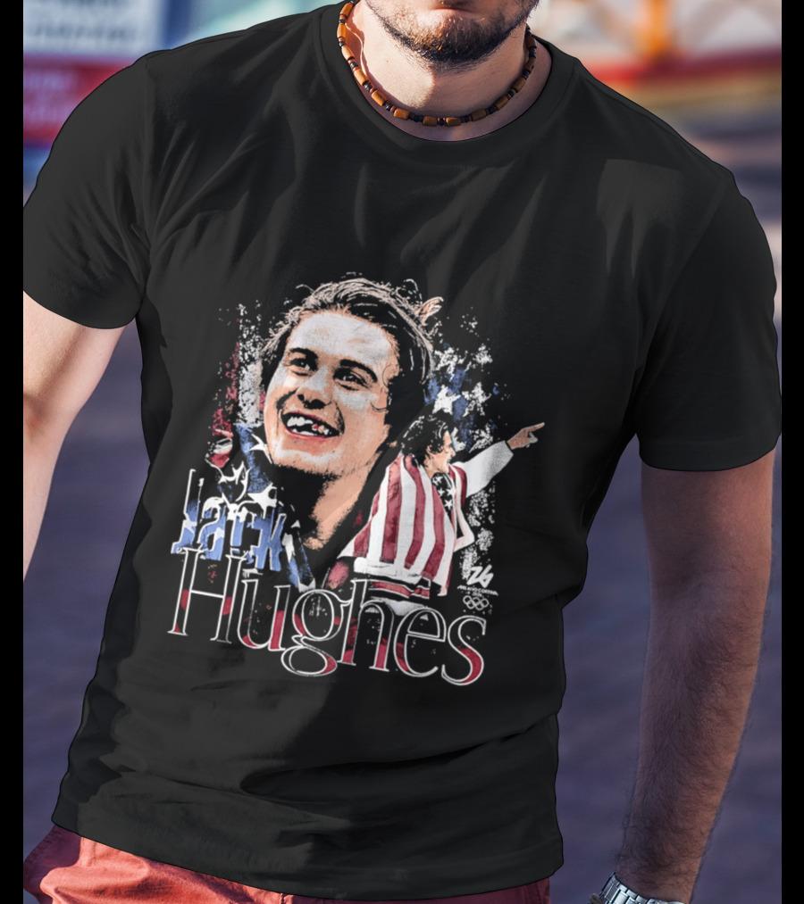 Jack Hughes USA Flag Stars And Stripes Celebration 2026 Winter Olympics T-Shirt