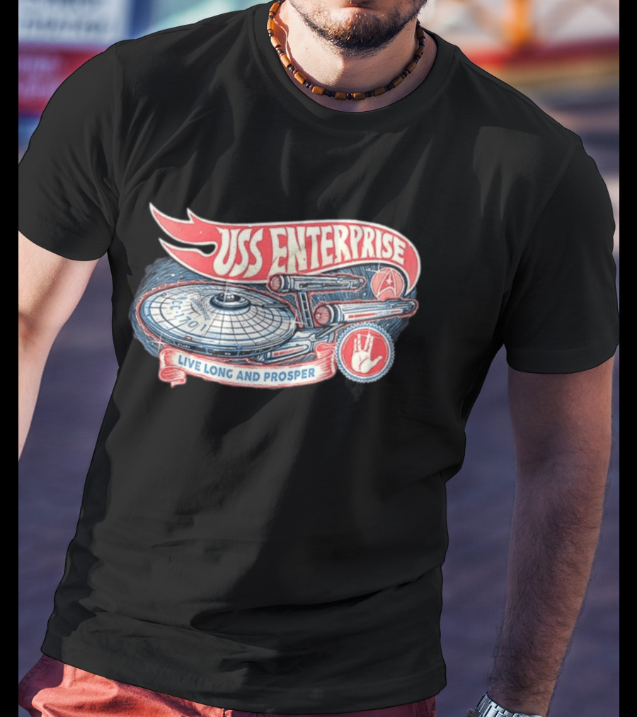 USS Enterprise NCC 1701 Live Long And Prosper T-Shirt