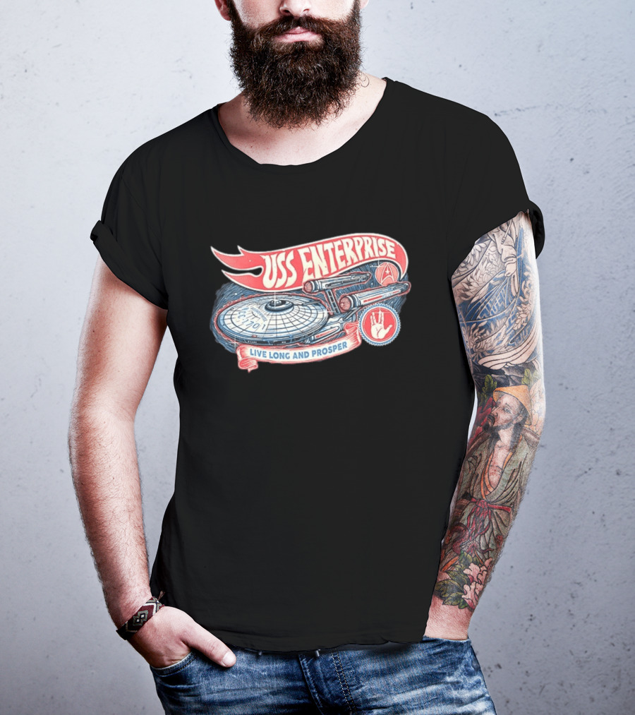 USS Enterprise NCC 1701 Live Long And Prosper T-Shirt
