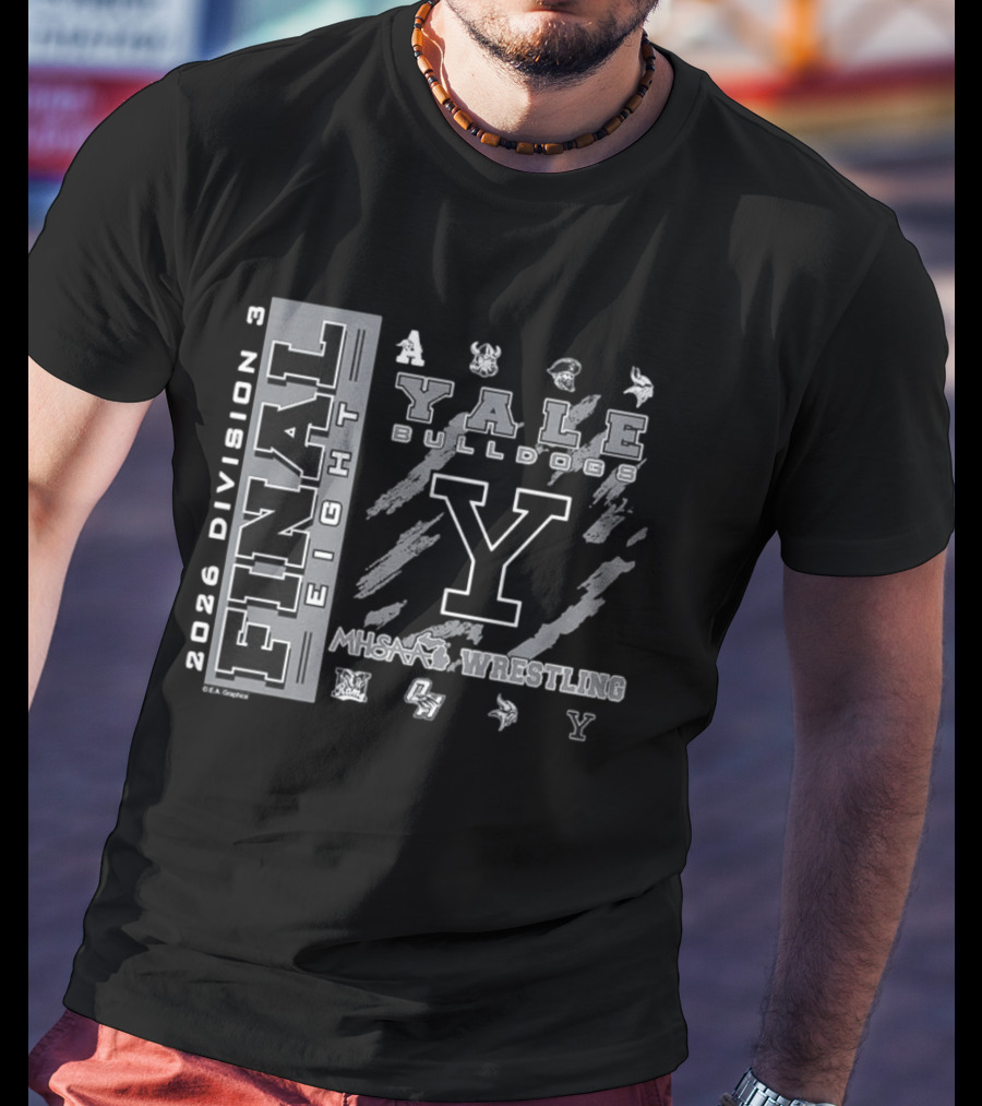 Yale Bulldogs 2026 MHSAA Wrestling Final 8 Division 3 T-Shirt