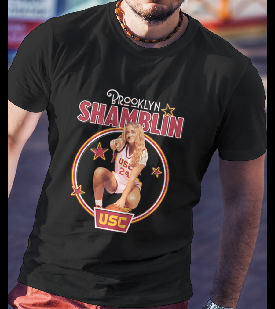 Brooklyn Shamblin USC Trojans 24 Basketball Star 2026 T-Shirt