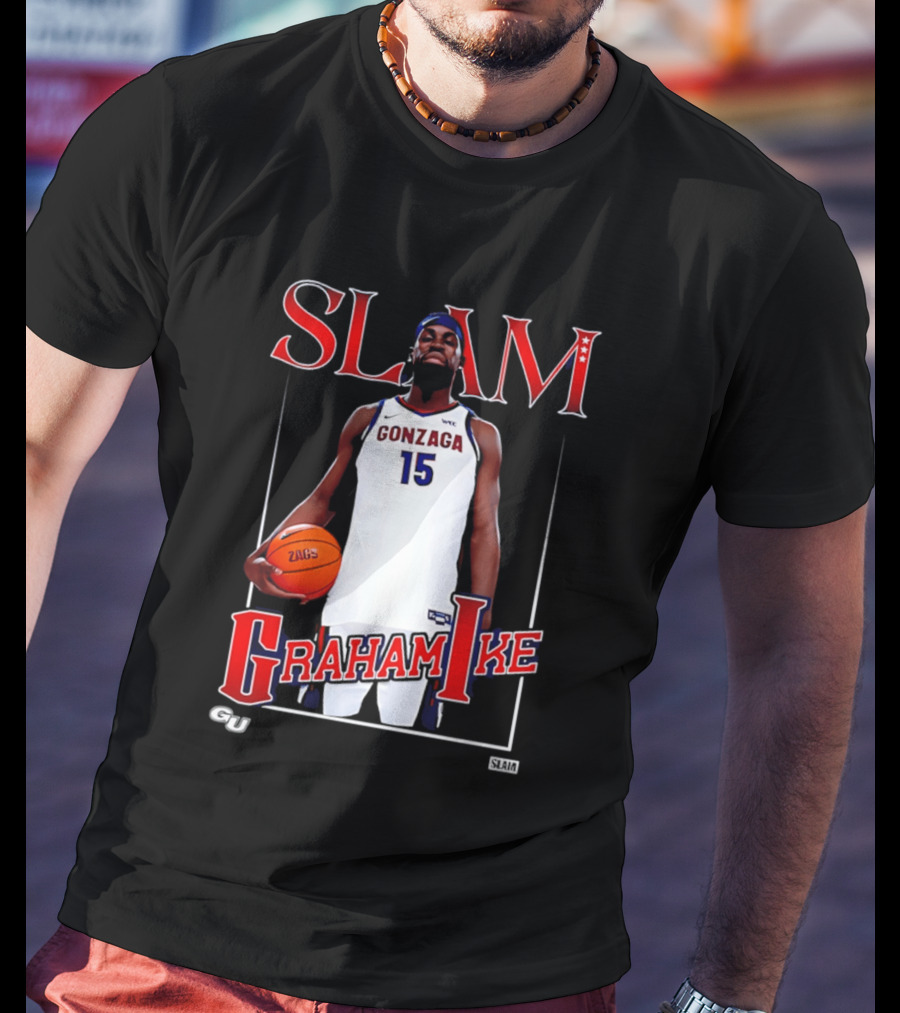 Graham Ike Gonzaga Bulldogs Slam Basketball 15 T-Shirt