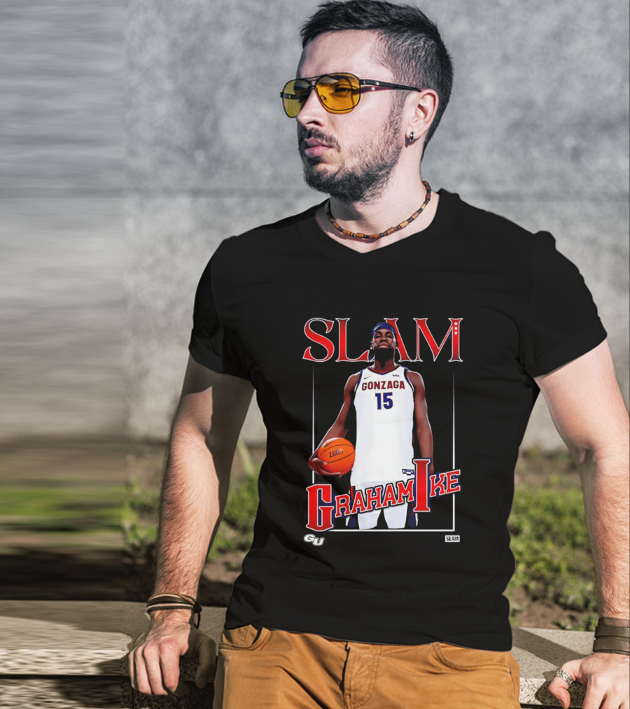 Graham Ike Gonzaga Bulldogs Slam Basketball 15 T-Shirt