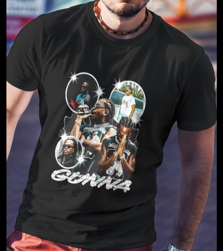 Gunna Rapper Collage With Graphic Styles And Poses T-Shirt