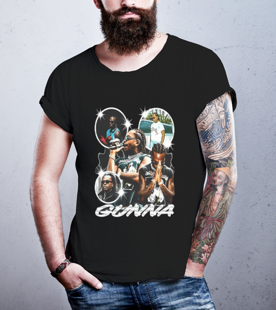 Gunna Rapper Collage With Graphic Styles And Poses T-Shirt