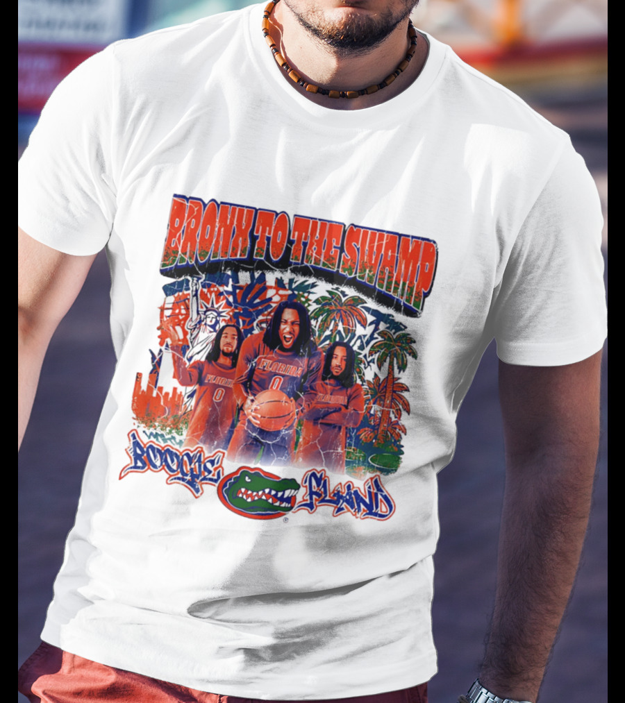 Bronx To The Swamp Boogie Fland Florida Gators Basketball T-Shirt