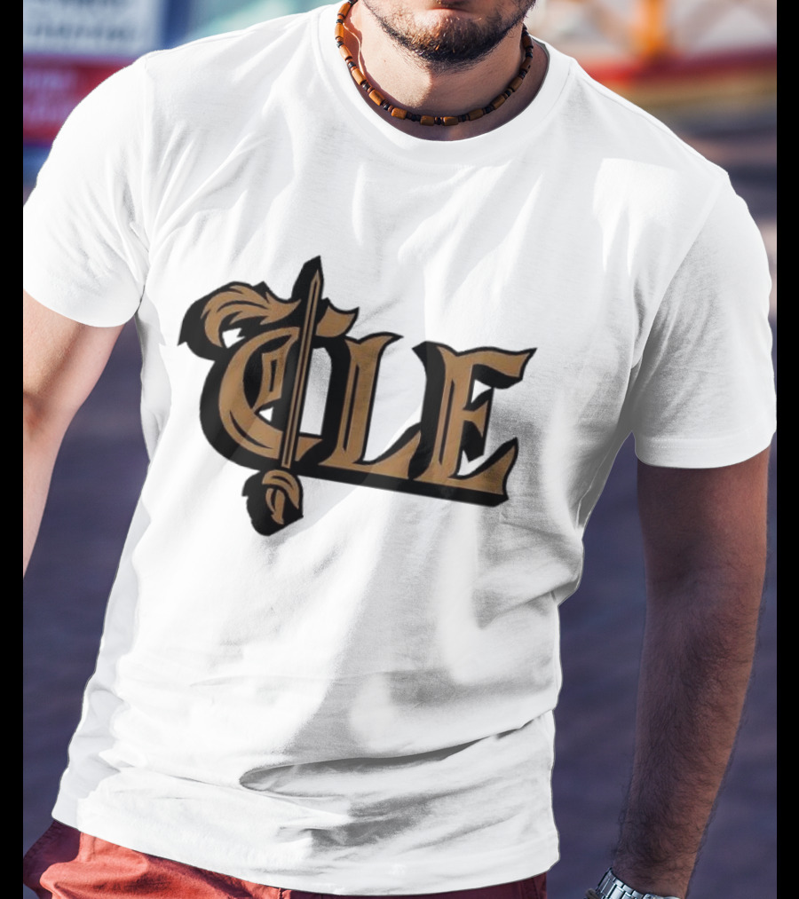 CLE Old English Sword Basketball T-Shirt