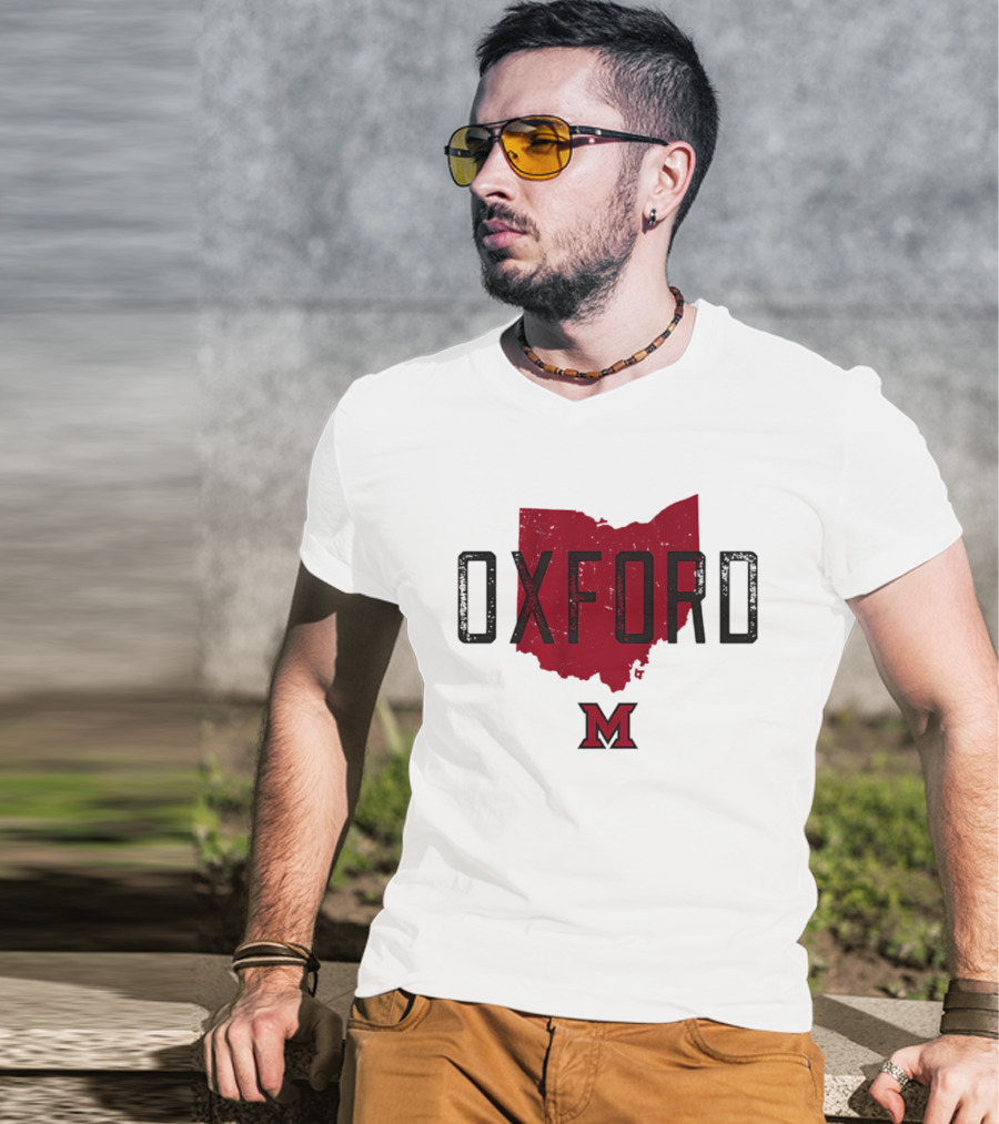 Miami RedHawks Oxford Ohio State M Logo 2026 T-Shirt