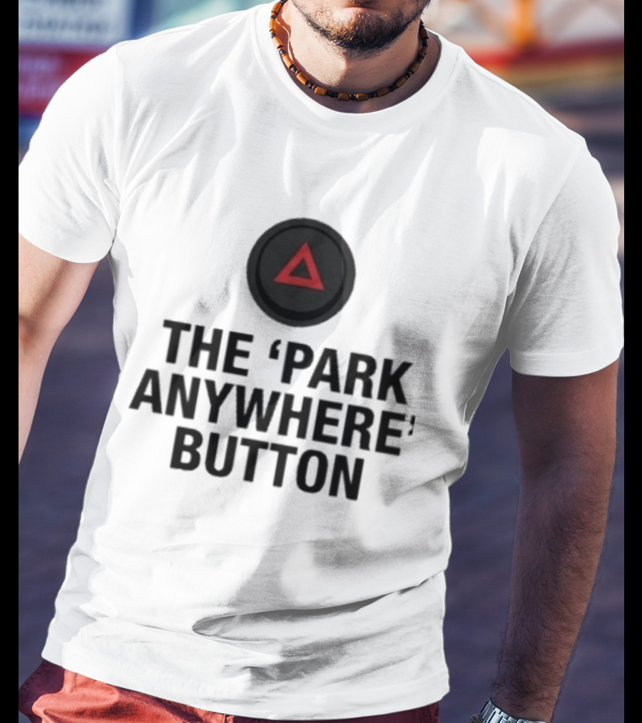 The Park Anywhere Button Red Triangle T-Shirt