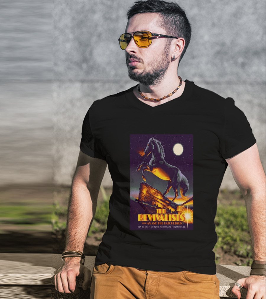 The Revivalists With Ax And The Hatchetmen Sept 25 2026 Red Rocks Amphitheatre Morrison CO T-Shirt