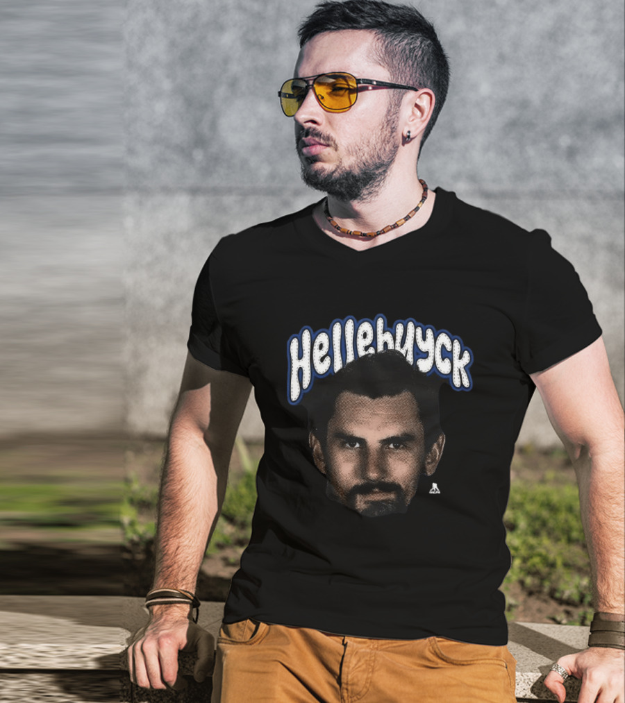 Connor Hellebuyck Winnipeg Jets Hockey Hellebuyck Big Face T-Shirt