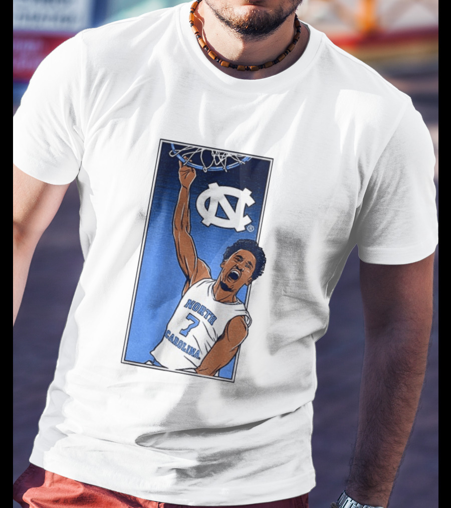 North Carolina Tar Heels Seth Trimble Basketball Dunk T-Shirt