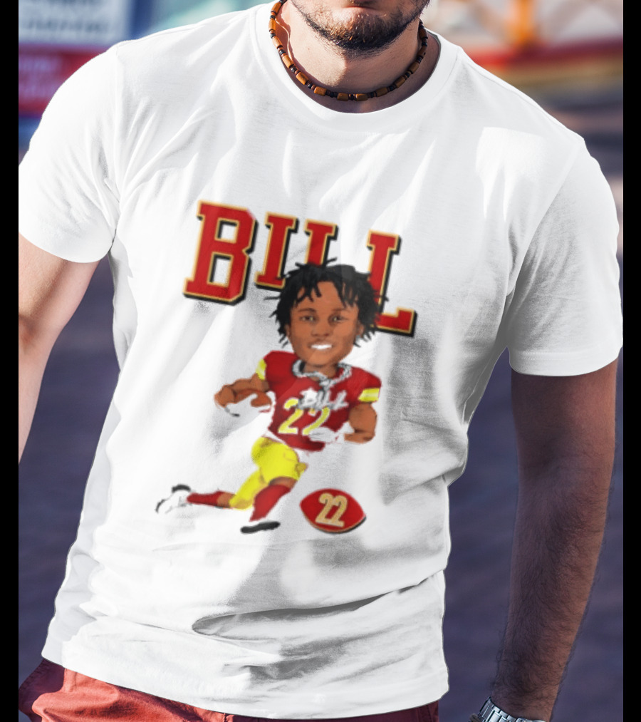 Original Bill 22 Washington Commanders Cartoon Football Player T-Shirt