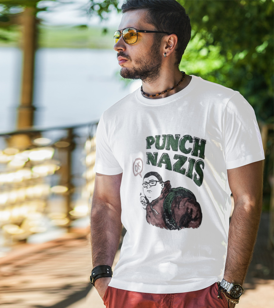 Punch Nazis OK Student Lake Zurich High School T-Shirt