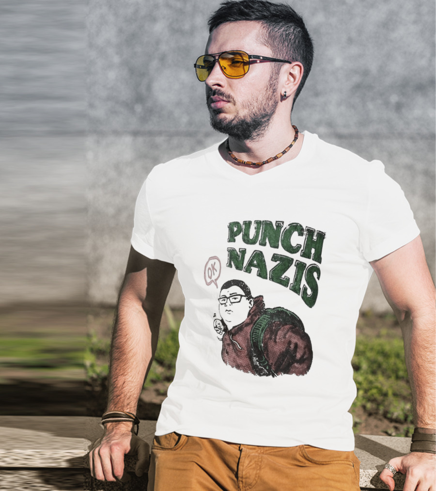 Punch Nazis OK Student Lake Zurich High School T-Shirt