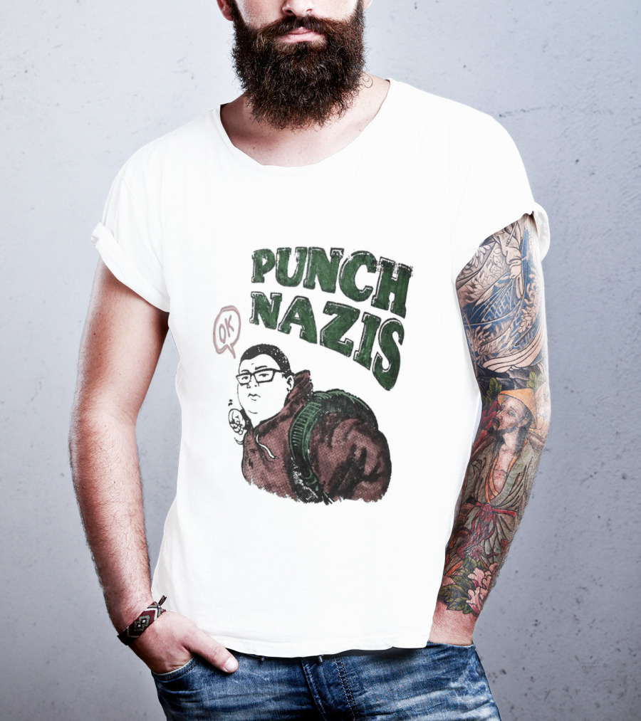Punch Nazis OK Student Lake Zurich High School T-Shirt