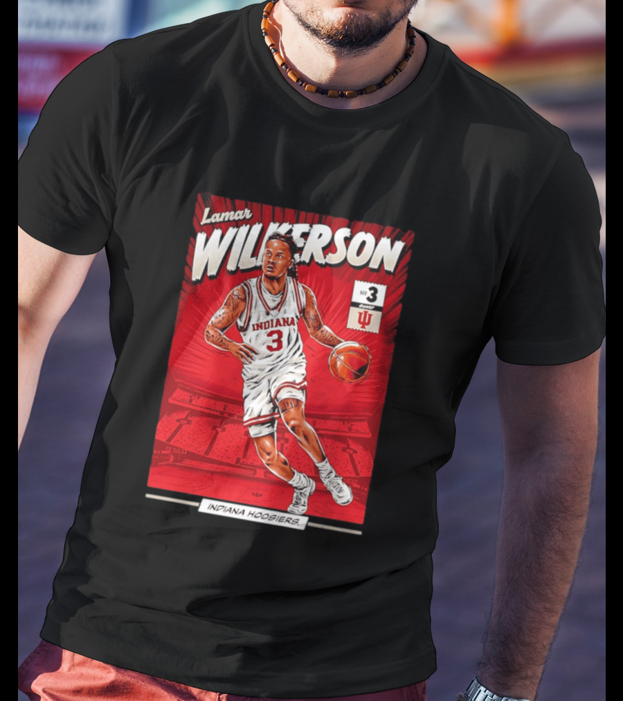 Lamar Wilkerson Indiana Hoosiers Basketball No 3 Comic T-Shirt