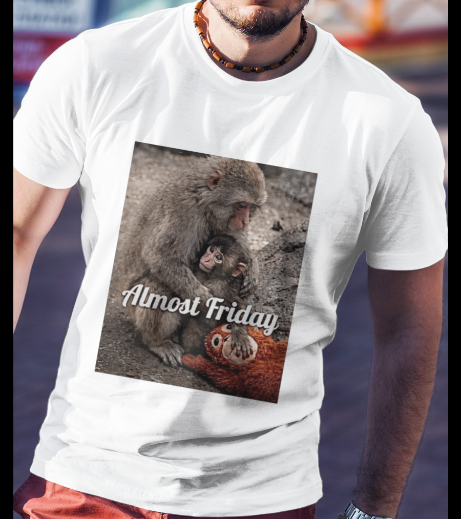 Almost Friday Punch The Monkey Hug Bodyguard T-Shirt