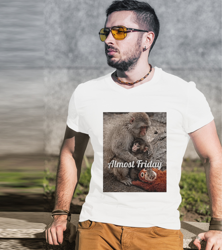 Almost Friday Punch The Monkey Hug Bodyguard T-Shirt