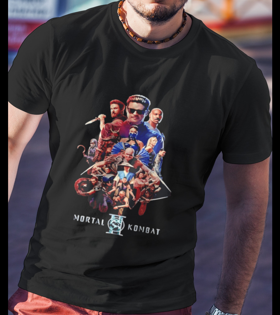 Mortal Kombat II Iconic Characters Collage T-Shirt