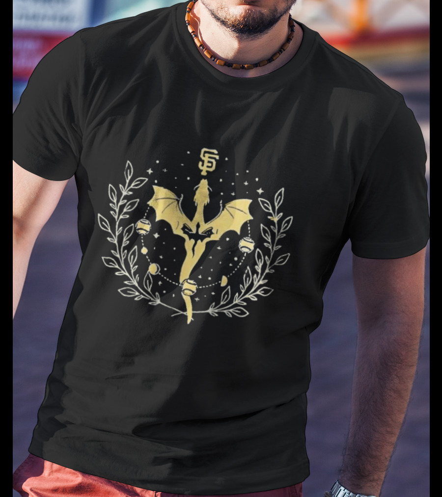 San Francisco Giants 2026 Dragon Emblem Fourth Wing Night T-Shirt